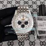 Replica Breitling Navitimer SS White Chronograph Dial Mens 46mm Watch